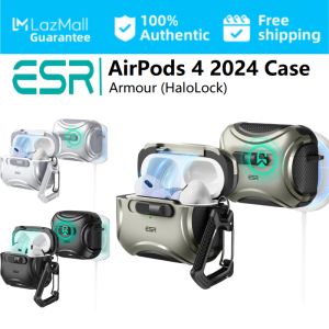 ESR สำหรับ AirPods 4เคส (HaloLock) เข้ากันได้กับ AirPods รุ่น4 (2024) (USB-C) เข้ากันได้กับ MagSafe ล็อคกันตกเปิดง่ายชุดเกราะ