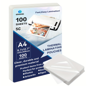 100 Pack A4 Thermal Laminating Pouches 50mic Clear round Corner Laminating Sheets 8.7x12.7" Home School & Office Supplies