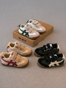 รองเท้าเด็กผ้าใบกันน้ำกันลื่นส้นเตี้ยฤดูใบไม้ร่วง/ฤดูหนาว รองเท้าเด็กผู้ชายและผู้หญิงแบบสวมหัวรัดขอบยาง รองเท้าเด็กผ้าขนแกะบุนวมสำหรับเด็กอายุ 3-6 ปี