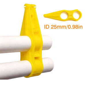 10 Pcs ID 25mm/0.98in Poultry Feeding Products Chicken and Duck Waterline Fixed Holding Card 6 Points 25 Tube Fixed Hook