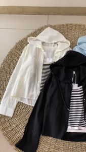 KEMEJA HOODIE POLOS DAN DALEMAN GARIS IMPORT BUS