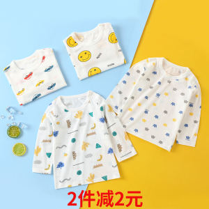 ชุดบรรยาย ฤดูใบไม้ผลิและฤดูใบไม้ร่วงเสื้อยืดแขนยาวสำหรับเด็กเสื้อคอกลมเด็กผู้ชาย