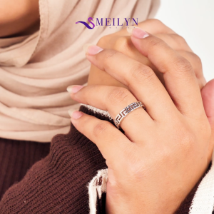 MEILYN Cincin Fashion Lapis Perak Wanita Motif Labirin Jewelry Elegan 0222230626