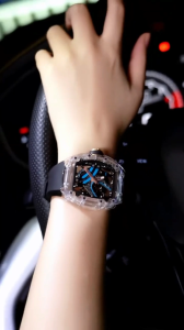 CRONUS ART Dreamland Analog Watch CM001-036K9 Crystal Glass High Quality Fluorine Watch Band Water Resistant