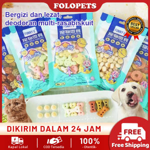FOLOPETS Funny U Peliharaan Snack Biskuit Untuk Goat Milk Snack Kalsium Cemilan Anjing Kucing Makanan Kucing Treat