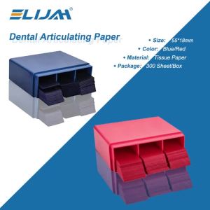 ELIJAH 300 Sheets Dental Articulating Paper 55*18mm Blue Red Double-sided Bite Strips Oral Dentist Teeth Care Whitening Material