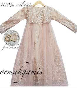Gamis anak shasika kids 3-12 tahun/Gaun pesta anak perempuan/Dres pesta anak perempuan/Baju kondangan anak perempuan/free masker