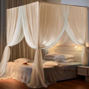 Princess Style New Tri-Door Densely Thickened Enamel Support Mosquito Net
