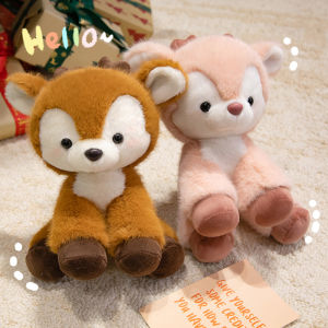 16/30cm Adorable Well-behaved Lie Prone Deer Plush Toys Lovely ‌Fallow Deer Stuffed Soft Desktop Pets Girls Boys Birthday Gifts