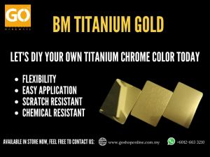 DIY Titanium Gold Paint 1L (BM Coating Brand)