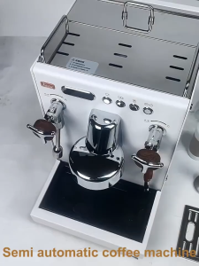 เครื่องชงกาแฟเอสเพรสโซ ปรับเวลาและอุณหภูมิได้ หัวฉีดไอน้ำ15Bar รุ่น:ZB-K6🚩มีพร้อมส่ง