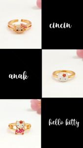 Cincin Anak Hello Kitty Lapis Emas: F127