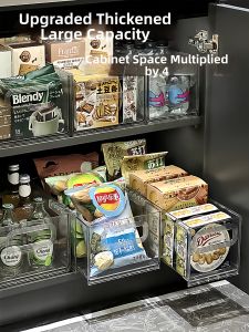 Expandable Snack Storage Drawer Organizer Transparent Box