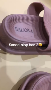 Sandal Slop Ban 2 Wanita Polosan Jelly Cantik Empuk Tebal -  V506 36/41