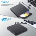 External DVD RW Drive,Portable USB 3.0/Type-C CD Drive Burner with Mute Design, +/-RW Drive Optical Readers for Laptop Desktop. 
