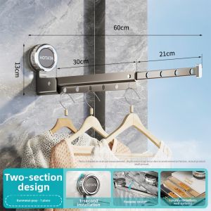 Hotata | Suction Invisible Foldable Clothes Drying Rack