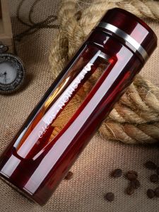 Double Layer Tempered Glass Water Cup Womens Style Creative Personal Simple Japanese Office Tea Brewing High End Mens Business Cup