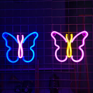 ผีเสื้อ LED Neon Sign เมฆ Night Light แบตเตอรี่/USB ดําเนินการสําหรับห้องเด็กปาร์ตี้วันเกิด Home Bar ของขวัญตกแต่ง