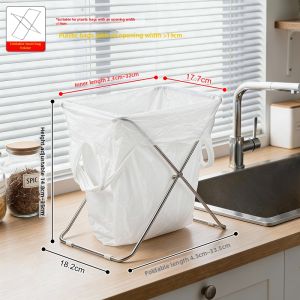 BANGJIE | Foldable 304 Stainless Steel Trash Bag Holder