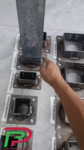 Bản mã sắt Đế sắt mặt bích | Pentech | Đế trụ sắt Đế cột sắt đế chân trụ sắt | Dày 3ly