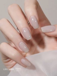 BOLE Rose Jade Series 12ML Nail Polish Gel UV LED Milk Tea Color Nail Gel Polish 搏乐日系奶咖瓶玉脂胶BOLE冰透果冻玉脂甲油胶2023年夏天新款流行色美甲店专用裸色甲胶