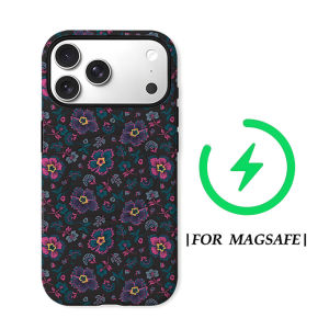 Potdemiel | Midnight F-Floral Phone Case For Magnetic Phone Case for IPhone 17 16 15 14 13 Pro Max Plus Single Double-layer Tough Case