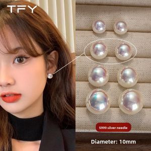 TFY | Deep Sea Pearl S999 Silver Earrings