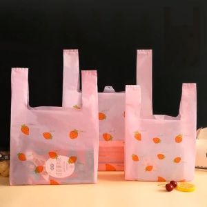 50pcs Kitchen Trash Bags Portable Garbage Bag Thickened Fruit Pattern Garbage Bag Fragrance Plastic Garbage Bag