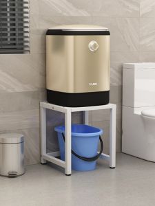 Bathroom Laundry Basket Rack Small Washing Machine Shelf Toilet Underwear Storage Rack Balcony Single Layer Metal Floor Mounted