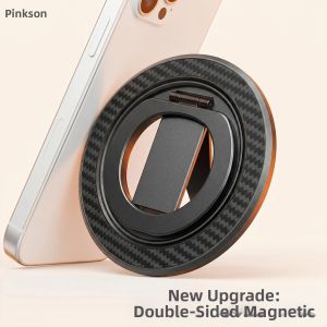 pinkson | 360 Rotatable Magnetic Phone Ring Holder With Kevlar For Magsafe
