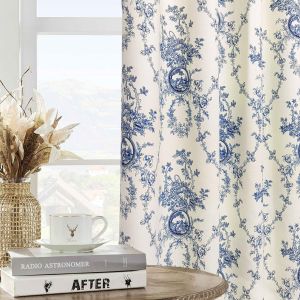French Rural Style 65% Blackout Curtain for Bedroom Living Room Vintage luxury Home Decor Ring Top Window Treatment