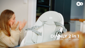 Ghế ăn 2in1 cho từ 6 tháng tuổi Kinderkraft DINNLY - Màu xám