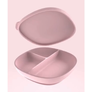 B.box Bbox Silicone Plate with Lid 690ml | Toddler Suction Plate | Baby Plate| Kids Plate | 6 months+