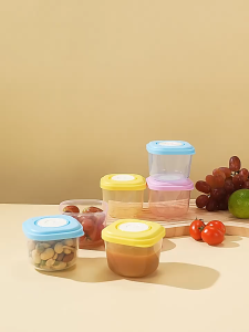 Wadah Mpasi Plastik Bayi Isi 6 Pcs Food Container Tempat Penyimpanan Mpasi Bayi