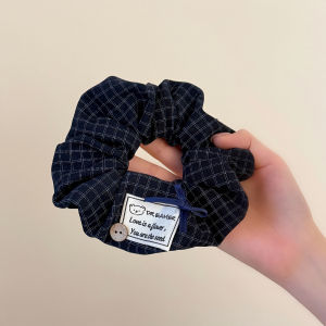 Tartan Bear Bowknot Hair Ties Womens New 2025 Versatile Retro Hair Bands Elastic Satin Hair Bands for Daily Commuting And Festive Occasions