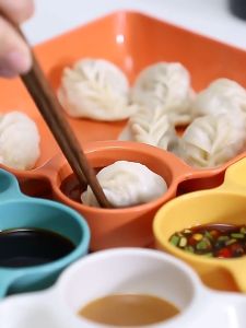 Happy Pet Home 19 จาน จานใส่เฟรนฟราย จานใส่เกี้ยว พร้อมช่องใส่น้ำจิ้ม จานใส่อาหาร จานใส่ผลไม้