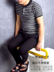 ราวจับในห้องน้ํา ราวจับกันลื่น ราวช่วยพยุงตัว ราวจับผู้ป่วย ราวจับช่วยพยุง แบบยึดผนังพับได้ ตัว U ราว สแตนเลส304