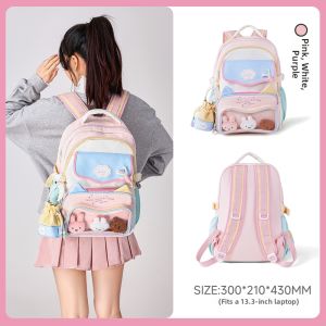 Miffy | Dopamine Colorful Large Capacity Backpack For High School Girls