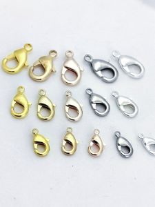 หัวเข็มขัดโลหะผสมสีทองแดงแท้ DIY หัวเข็มขัดลูกปู สร้อยคอ สร้อยข้อมือ หัวเข็มขัดรีดความร้อนสูง หัวเข็มขัดสีคงอยู่