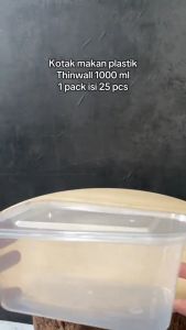 Thinwall 750 ML eceran isi 5 dan 10/Kotak Makanan/Kotak Bekal/Kontainer Food 750 Rectangle Berlian