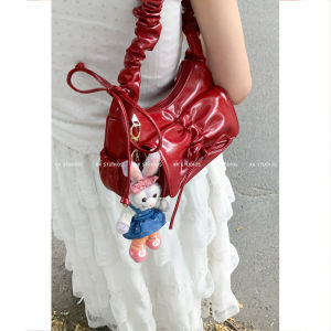 Fashionable Carle Underarm Bag for Women New 2024 Model in Red with Single Shoulder Strap High-End Handbag Versatile Casual Style