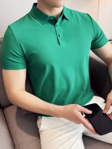 Áo Thun Polo Tay Ngắn Ice Silk Không Đường May Thời Trang Công Sở Thường Ngày Cao Cấp Cho Nam Mùa Hè Mới Về Cổ Polo Tay Ngắn