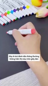 Bút màu Acrylic Marker 12/24/36/48/60 cao cấp không lem màu màu sắc tươi sáng vẽ trên mọi chất liệu