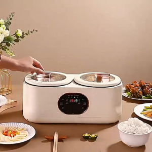 Multifunctional Electric Cooker 3.6L Dual Liner Smart Rice Cooker Non-stick Reservation And Keep Warm Function Touch Button 1000W Electric Cooking Pot Multi Cooker