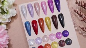 LILYCUTE 7ml Sliver Holographic Nail Polish Glitter Colorful Shining Effect Nail Art Varnish No Need Lamp Air Dry