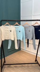 B3990 College Girl Cropped Knit Cardigan