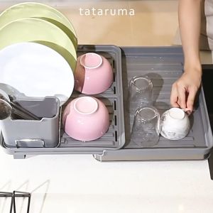 Rak Piring Peniris Alat Makan Lapis Bisa Ditarik TATARUMA AOKA