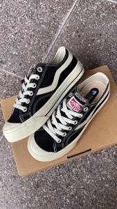 [BONUS KAOS KAKI & EMAS] Sepatu Pria Ventela Hitam|Spatu Sekolah Anak Laki Laki Ukuran 36-44|Sneakers Casual Pria Wanita Terbaru Bahan Canvas Awet Anti Slip