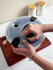 BOMANSI | Stainless Steel Manual Salad Spinner