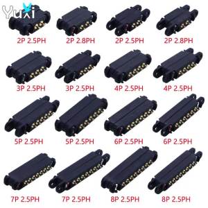 Yuxi | YuXi Magnetic Pogo Pin Connector 2P 3P 4P 5P 6P 7P 8P Pogopin Male Female Spring Loaded 2A DC Power Socket Pitch 2.54mm 2.80mm